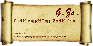 Gyöngyösy Zsófia névjegykártya