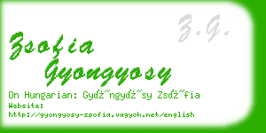 zsofia gyongyosy business card